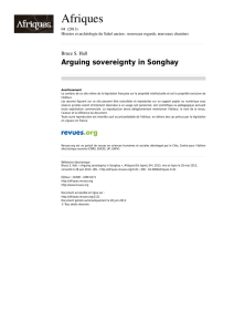 Arguing sovereignty in Songhay