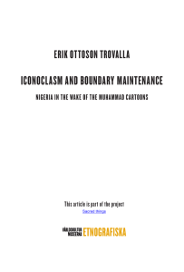 Erik Ottoson Trovalla, Iconoclasm and boundary maintenance