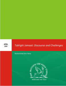 Tablighi Jamaat: Discourse and Challenges