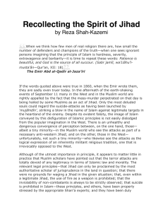 Recollecting the Spirit of Jihad by Reza Shah