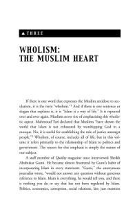 wholism: the muslim heart