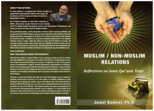Muslim / Non-muslim Relations by Dr Jamal Badawi