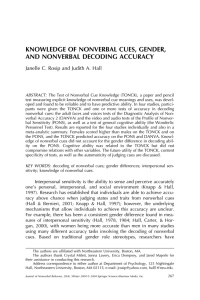 Nonverbal decoding accuracy