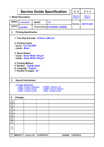 Service Guide Specification