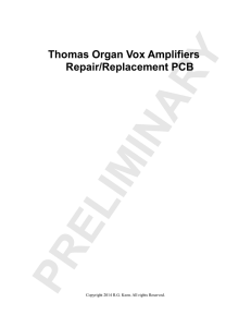 Thomas Organ Vox Amplifiers Repair/Replacement PCB