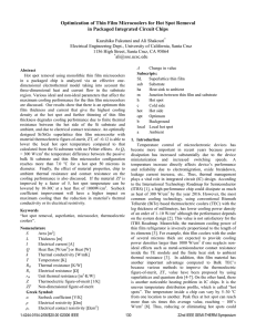 Optimization of Thin Film Microcoolers for Hot Spot