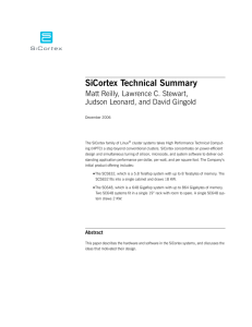 SiCortex Technical Summary