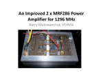 An Improved 2 x MRF286 Power Amplifier for 1296 MHz