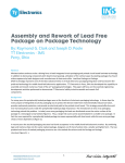 Assembly and Rework of Lead Free Package on Package Technology