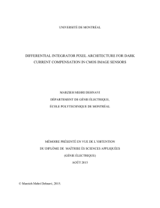 differential integrator pixel architecture for dark current