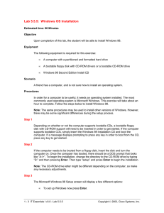 Lab 5.5.5: Windows OS Installation
