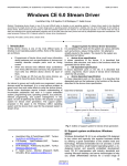 Windows CE 6.0 Stream Driver - International Journal of Scientific