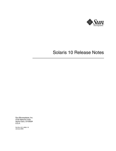 Solaris 10 Release Notes