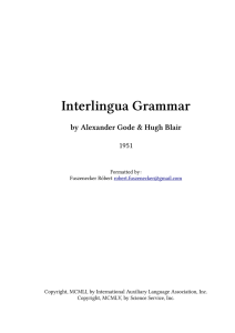 Interlingua Grammar