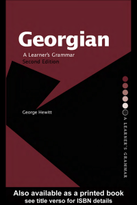 Georgian A Learner`s Grammar