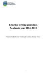 Effective writing guidelines Academic year