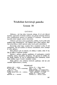 Trisdesimt ketvirtoji pamoka Lesson 34