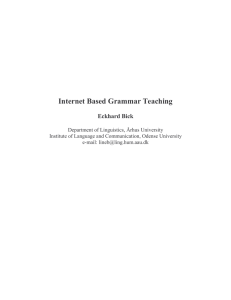 Internet Based Grammar Teaching