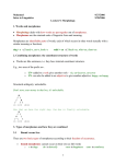 outline of ALL the morphology lectures