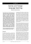 Games and foreign language teaching