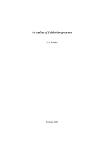 An outline of Celtiberian grammar