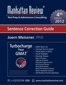 Manhattan Review GMAT Sentence Correction Guide [4th Edition]
