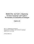 Beiheft für Auf Geht`s, Beginning German Language and Culture
