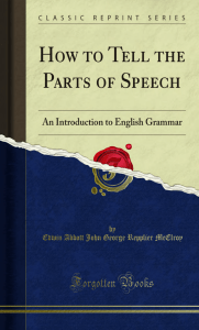 How to Tell the Parts of Speech: An Introduction to