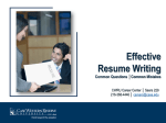 Resume Writing with Sylvia Marrero