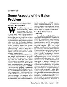 Some Aspects of the Balun Problem