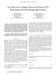 An Ultra-Low-Voltage Ultra-Low-Power OTA With Improved Gain