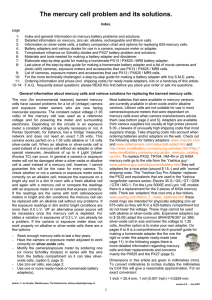 The mercury cell problem and its solutions. (V8.5)