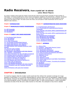 Radio Receivers, from crystal set to stereo CHAPTER 1 Introduction