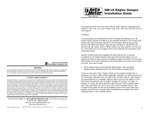 GM LS Engine Gauges Installation Guide