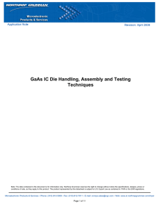 GaAs IC Die Handling, Assembly and Testing
