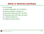 Module 12: Elementary Input/Output
