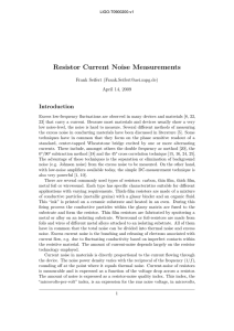 Resistor Current Noise Measurements - DCC