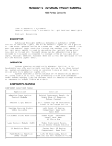 headlights - automatic twilight sentinel