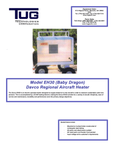 Model EH30 (Baby Dragon) Davco Regional Aircraft Heater