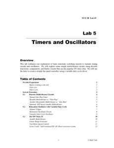 Timers and Oscillators - Microwave Electronics Laboratory at UCSB