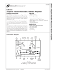 LM1815 Adaptive Variable Reluctance Sensor Amplifier