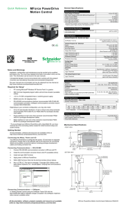 Quick Reference - Schneider Electric Motion USA