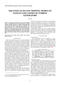 the effects of line tripping modes on fatigue life losses of turbine