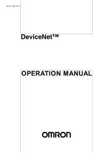 DeviceNet OPERATION MANUAL