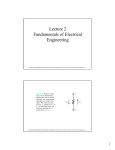 Lecture 2 Fundamentals of Electrical Engineering