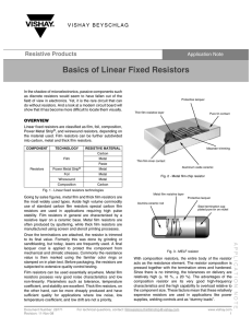 Basics of Linear Fixed Resistors