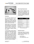 the Canon DSLR Power Supply Datasheet