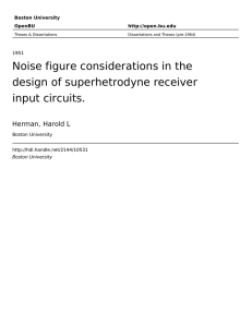 Noise figure considerations in the design of superhetrodyne receiver