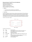 Electronics Exercise 2: The 555 Timer and its