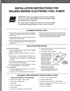 installation instructions for walbro marine electronic fuel pumps